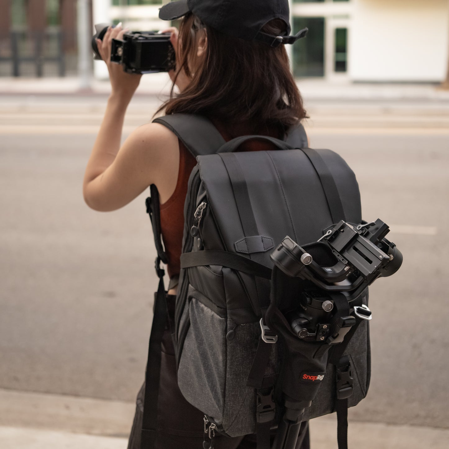 SnapRig Gimbal Holster – Hands-Free Support for DJI Gimbals and Professional Camera Gear