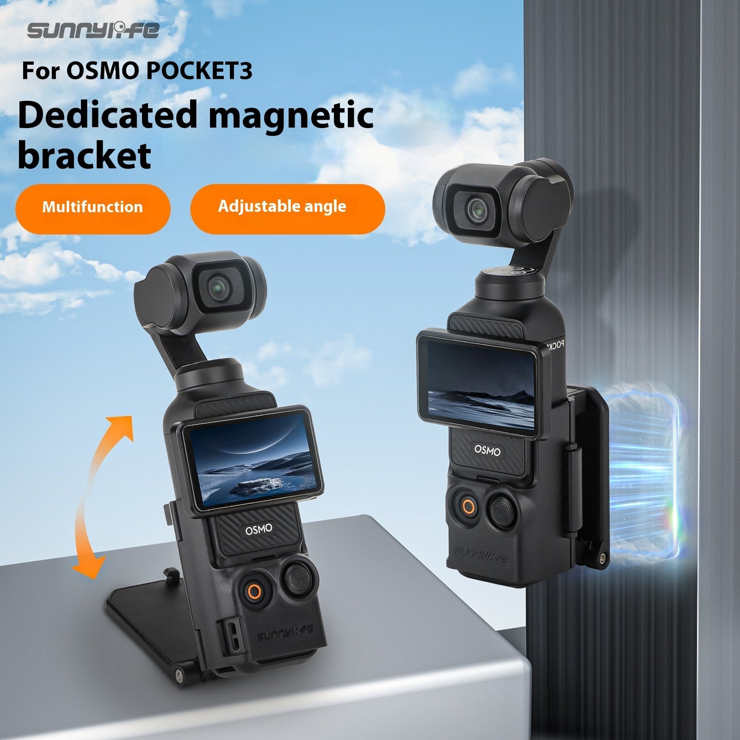 Osmo Pocket3 Magnetic Bracket Base Angle Adjustable Accessories
