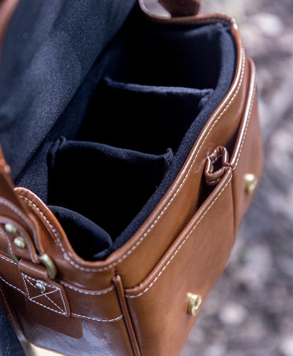 The Snaprig Premium Leather Camera Bag for DSLR and Mirrorless