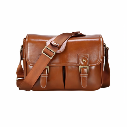 The Snaprig Premium Leather Camera Bag for DSLR and Mirrorless