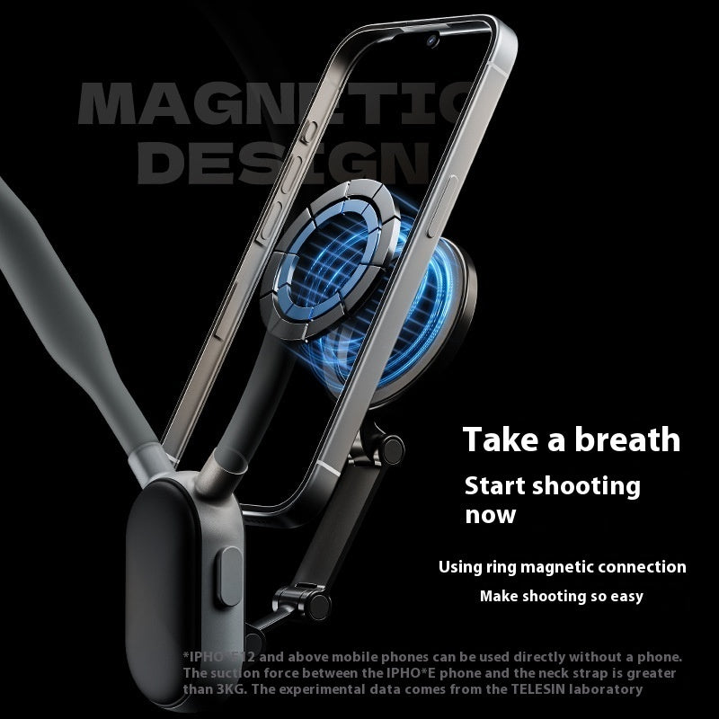 POV Magnetic Phone Mount – Wearable Neck Holder for Filming & Vlogging
