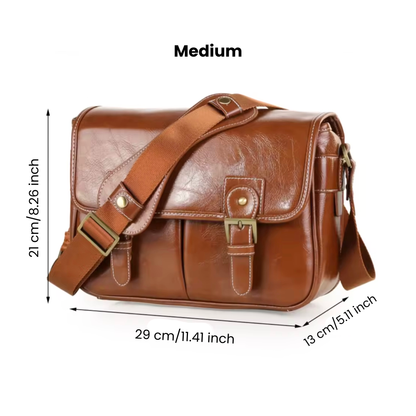 The Snaprig Premium Leather Camera Bag for DSLR and Mirrorless