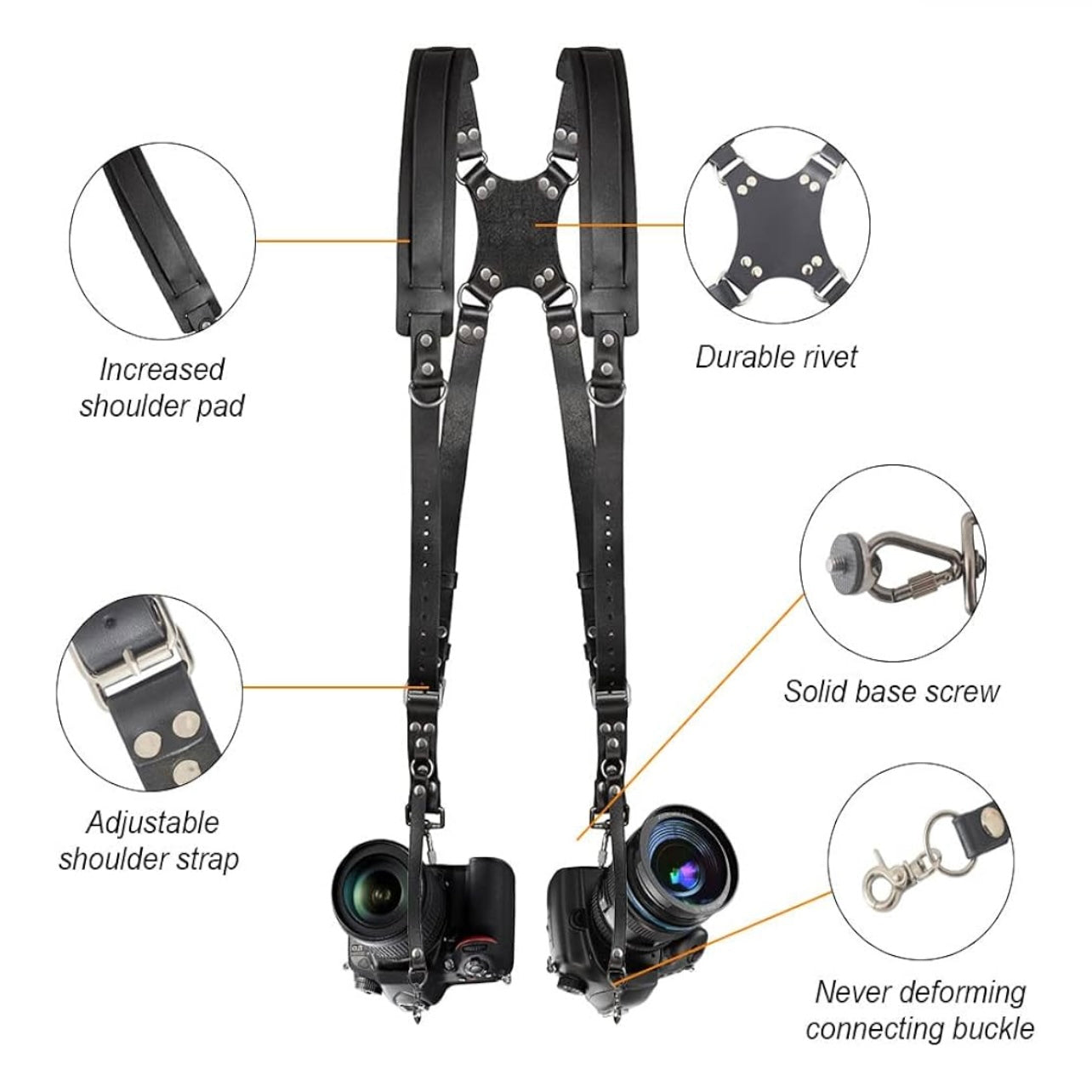 SnapRig Camera Leather Shoulder Strap