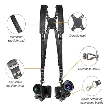 SnapRig Camera Leather Shoulder Strap
